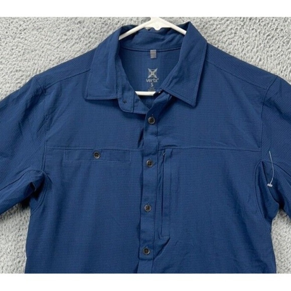 Vertx Tactical Button Up Shirt Adult Small Blue Flagstaff Check Work Men NEW J19